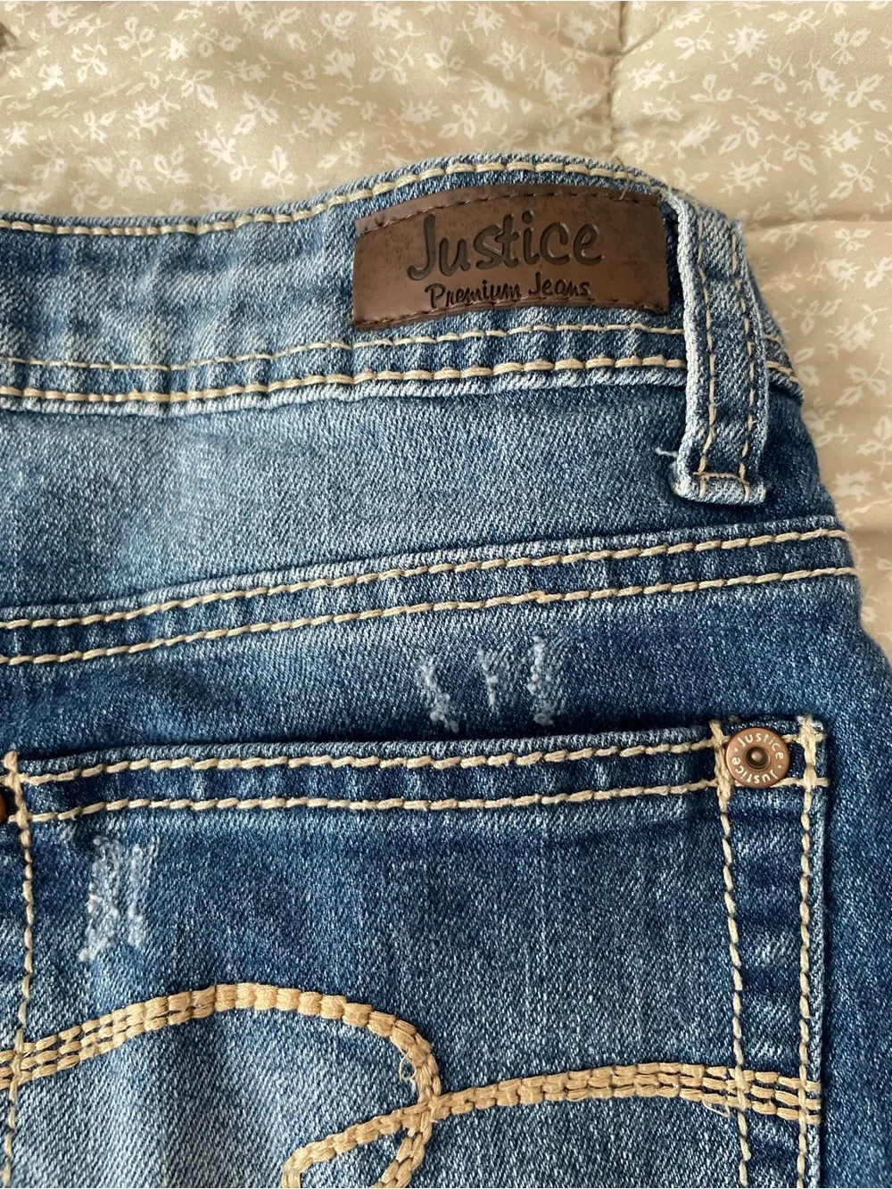 Justice denim shorts